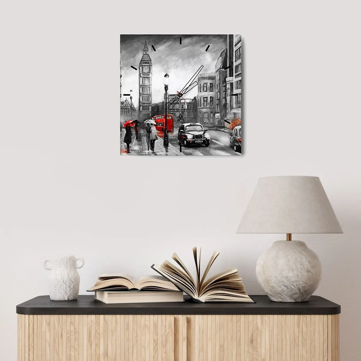 Horloge murale - Pendule murale - Pas du tout une ville grise - 30x30 cm