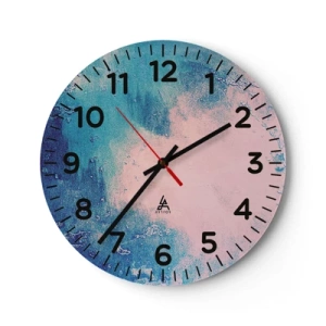 Horloge murale - Pendule murale - Etreintes bleues - 40x40 cm