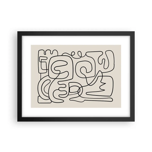 Affiche dans un cadre noir - Poster - Suivez les indices - 40x30 cm