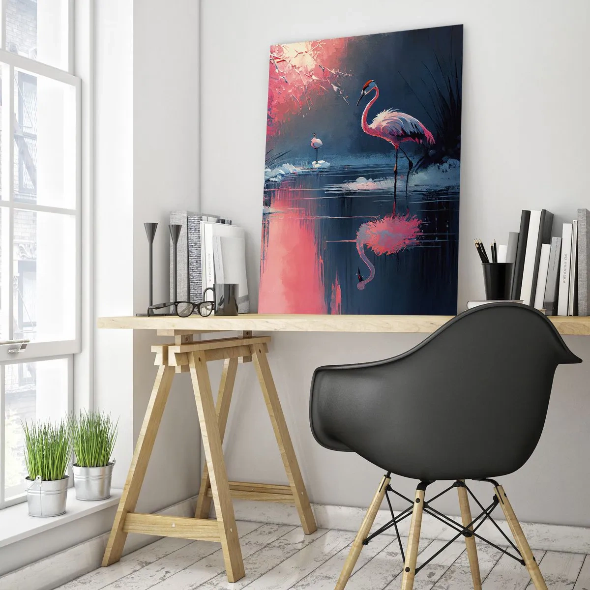Impression sur verre - Image sur verre - La retraite d'un oiseau - 80x120 cm