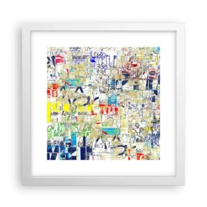 Affiche dans un cadre blanc - Poster - Ca fait juste plaisir aux yeux - 30x30 cm