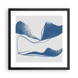 Affiche dans un cadre noir - Poster - Abstraction ailée - 40x40 cm