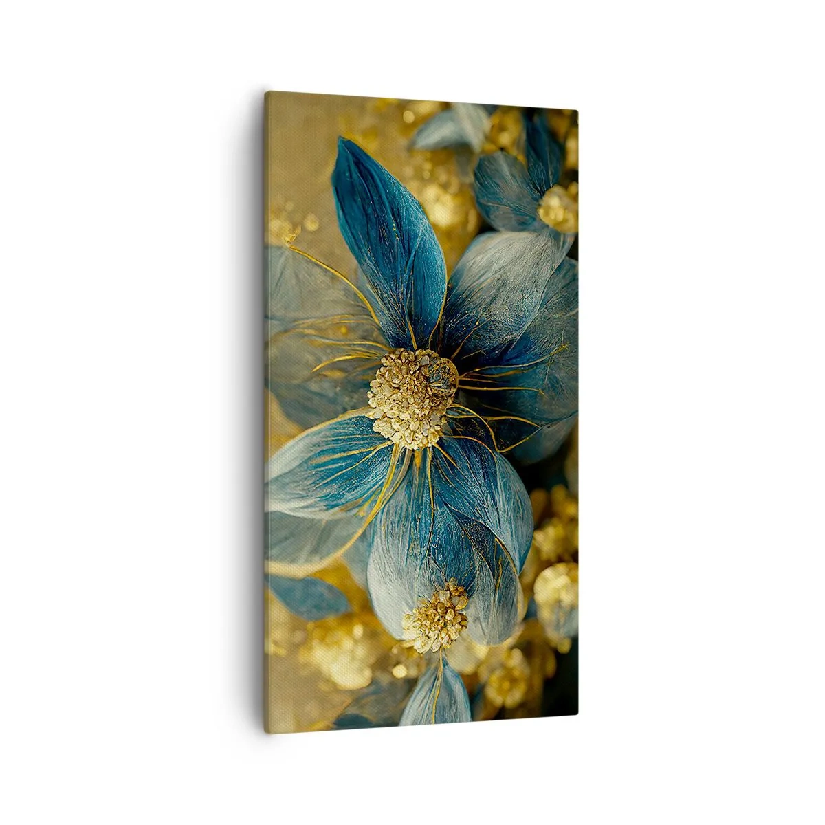 Impression sur toile - Image sur toile - Fleurir avec de l'or - 55x100 cm