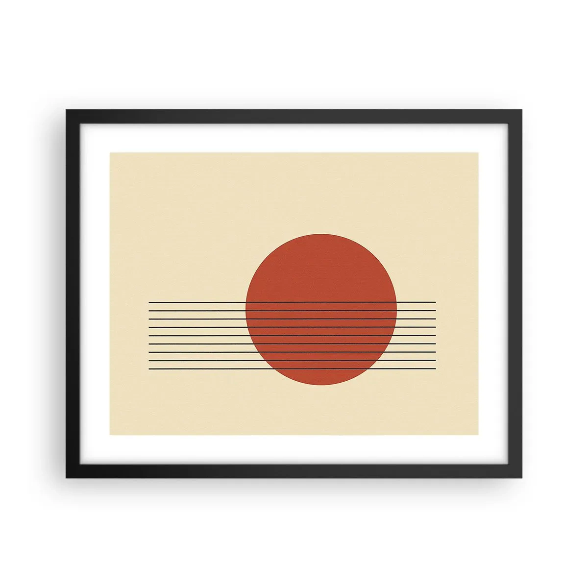 Affiche dans un cadre noir - Poster - Aux alentours et plus loin - 50x40 cm