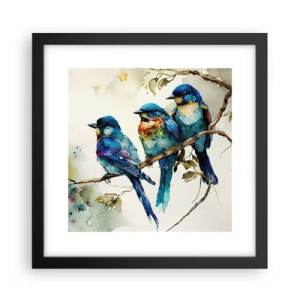 Affiche dans un cadre noir - Poster - A-t-il été offensé ? - 30x30 cm