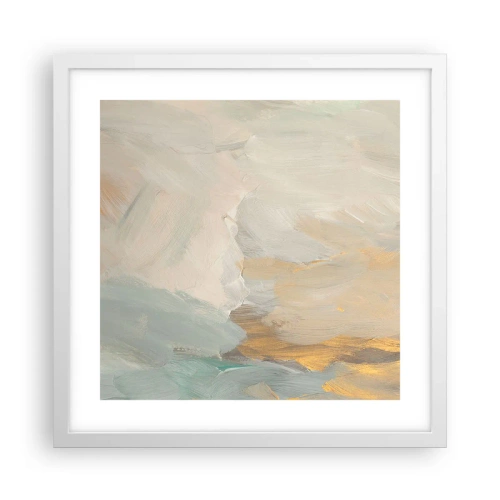 Affiche dans un cadre blanc - Poster - Abstraction – le pays de la douceur - 40x40 cm