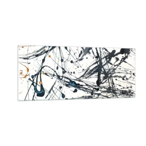 Impression sur verre - Image sur verre - Abstraction expressionniste - 100x40 cm