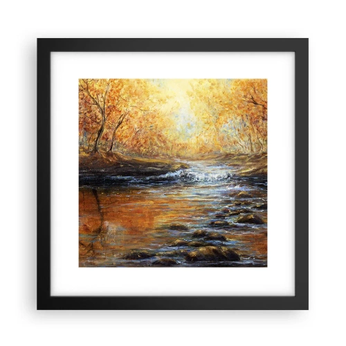 Affiche dans un cadre noir - Poster - Le ruisseau d'or - 30x30 cm