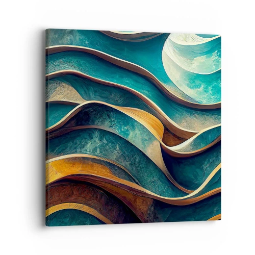 Impression sur toile - Image sur toile - Méandres de bleu - 40x40 cm