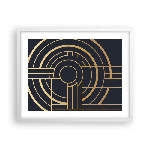 Affiche dans un cadre blanc - Poster - Rotation des éléments - 50x40 cm