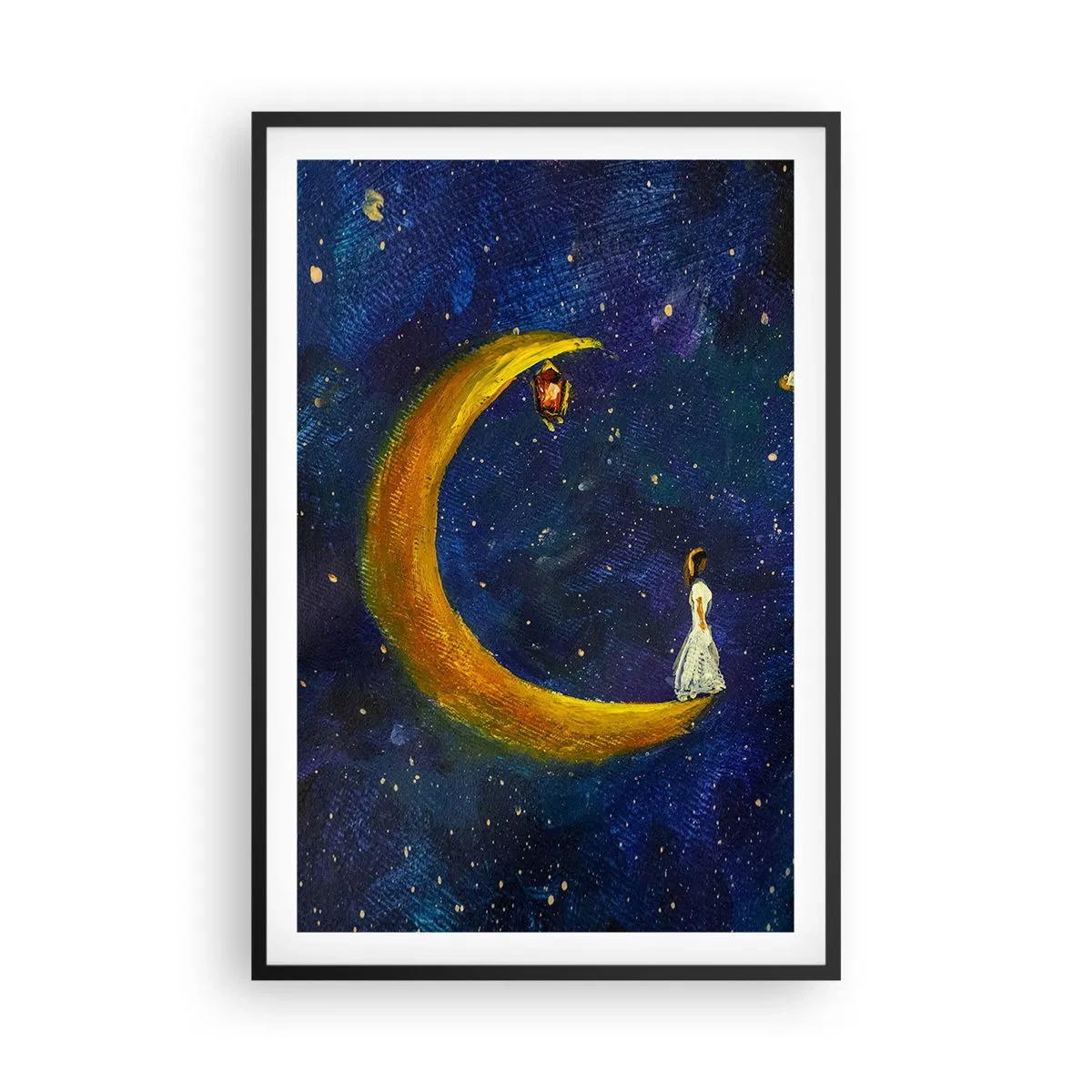 Affiche dans un cadre noir - Poster - Appel du monde - 61x91 cm