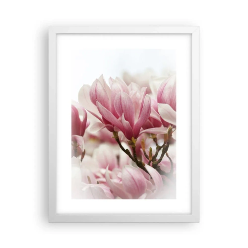 Affiche dans un cadre blanc - Poster - Fleurs de printemps - 30x40 cm