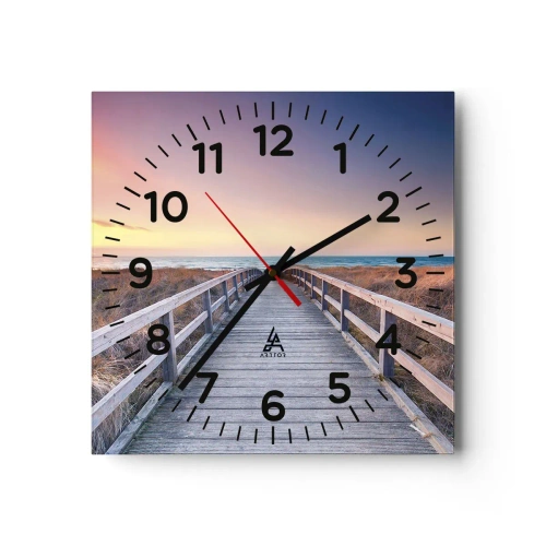 Horloge murale - Pendule murale - Aurore baltique du soir - 30x30 cm