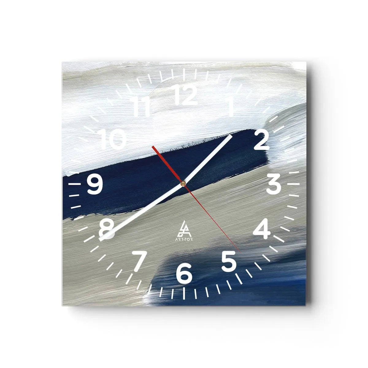 Horloge murale - Pendule murale - Rencontre avec la blancheur - 30x30 cm