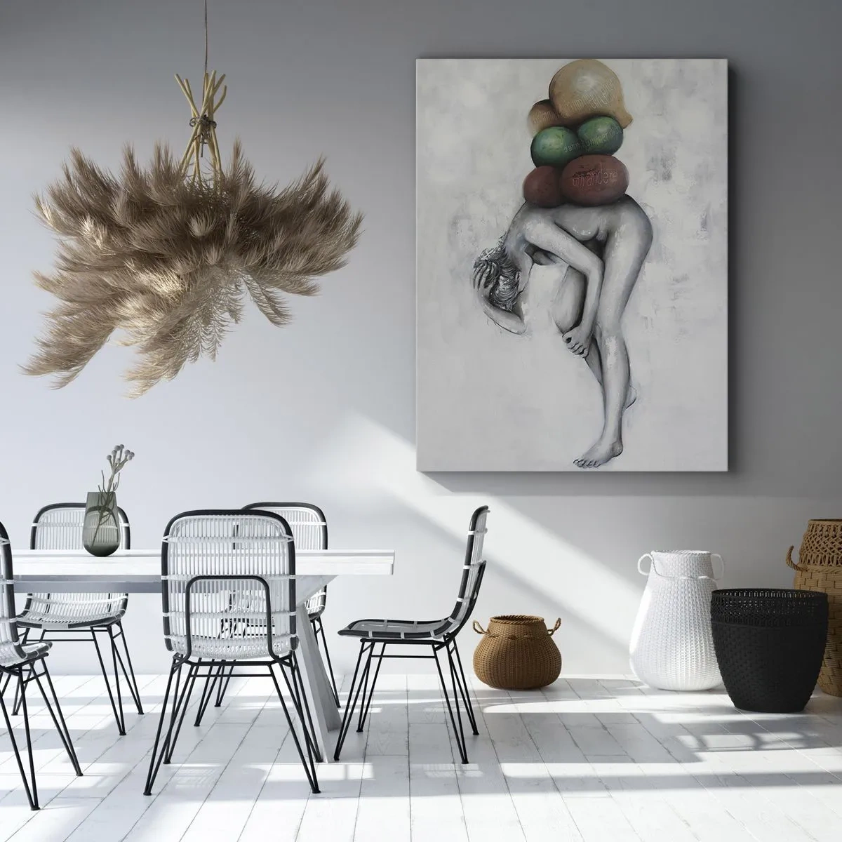 Impression sur toile - Image sur toile - Le fardeau de la vie - 55x100 cm