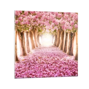 Impression sur verre - Image sur verre - La route du paradis - 70x70 cm