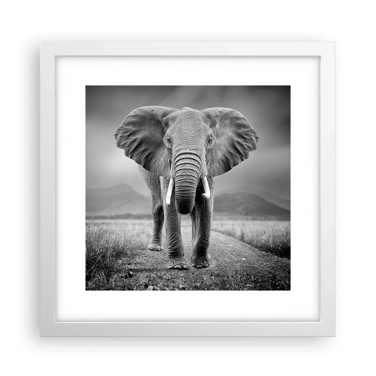 Affiche dans un cadre blanc - Poster - Les hôtes vous saluent - 30x30 cm