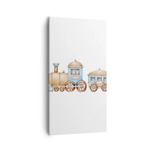 Impression sur toile - Image sur toile - Il est à la gare... - 55x100 cm