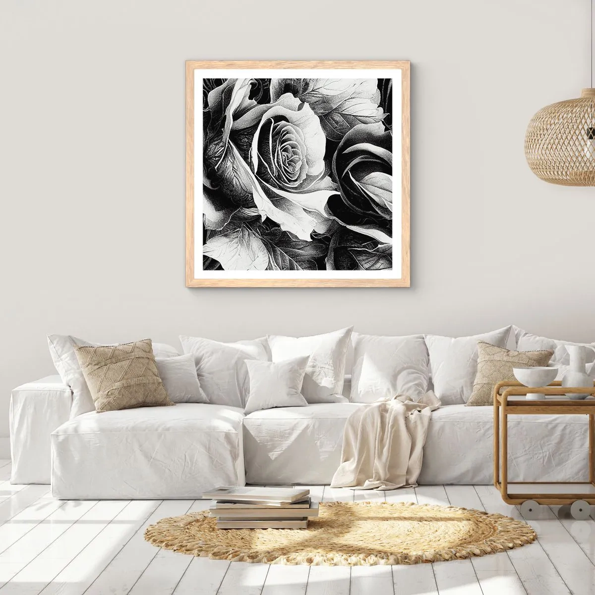 Affiche dans un chêne clair - Poster - Toujours une reine - 30x30 cm