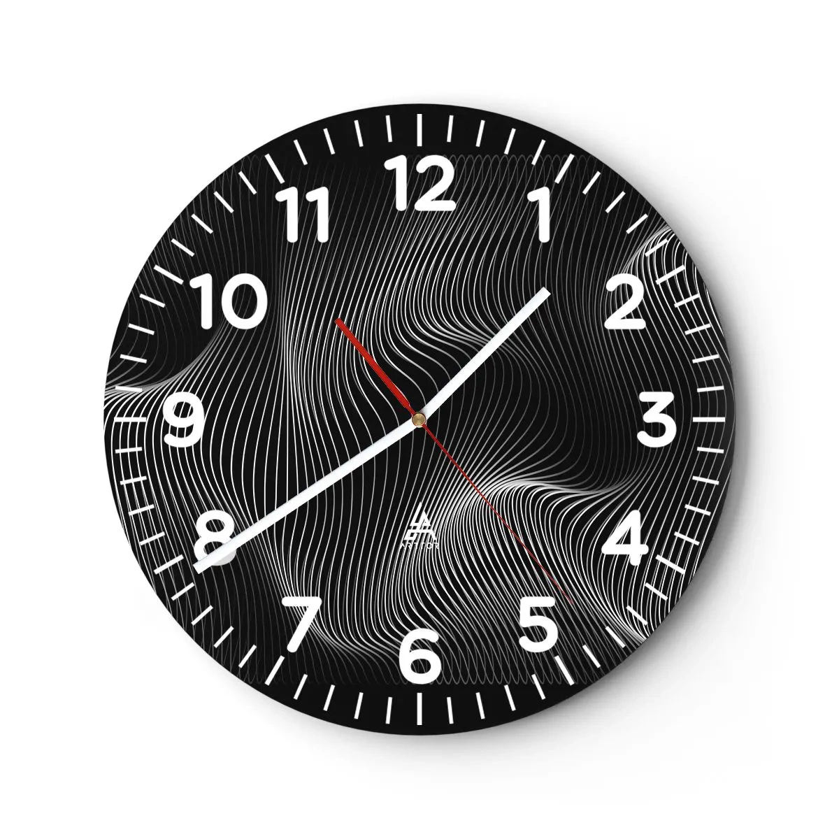 Horloge murale - Pendule murale - Danse de lumière dans l'espace - 30x30 cm