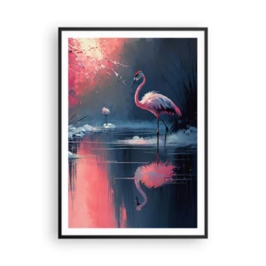 Affiche dans un cadre noir - Poster - La retraite d'un oiseau - 70x100 cm