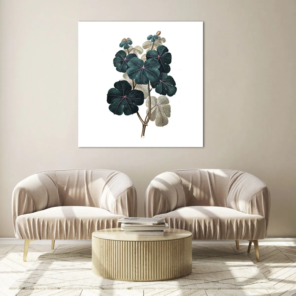 Impression sur verre - Image sur verre - De l'ancien herbier - 40x40 cm