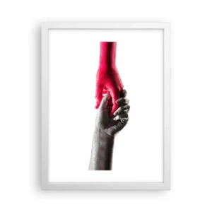 Affiche dans un cadre blanc - Poster - Ensemble, bien que différents - 30x40 cm