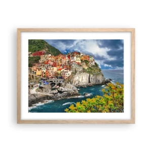 Affiche dans un chêne clair - Poster - Un groupe embrassant les rochers - 50x40 cm