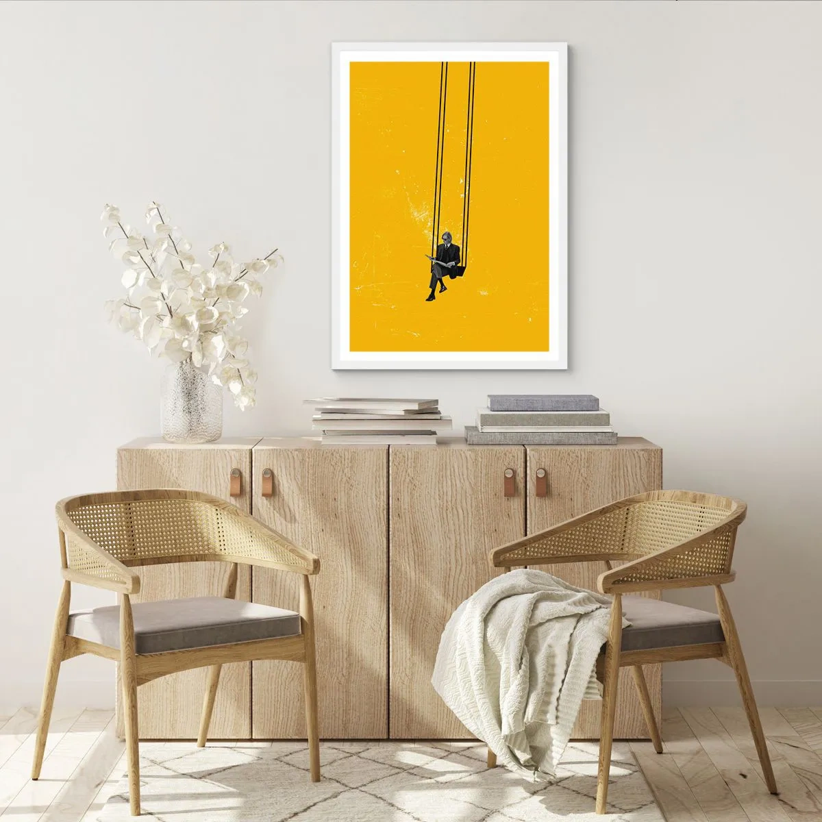 Affiche dans un cadre blanc - Poster - Un jour comme tous les jours - 70x100 cm