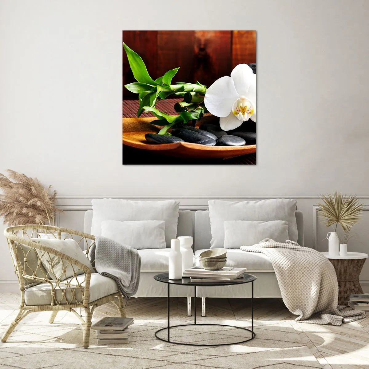 Impression sur verre - Image sur verre - Cédez au contact de la nature - 60x60 cm