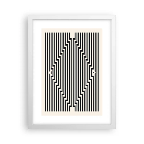 Affiche dans un cadre blanc - Poster - Illusion géométrique - 30x40 cm
