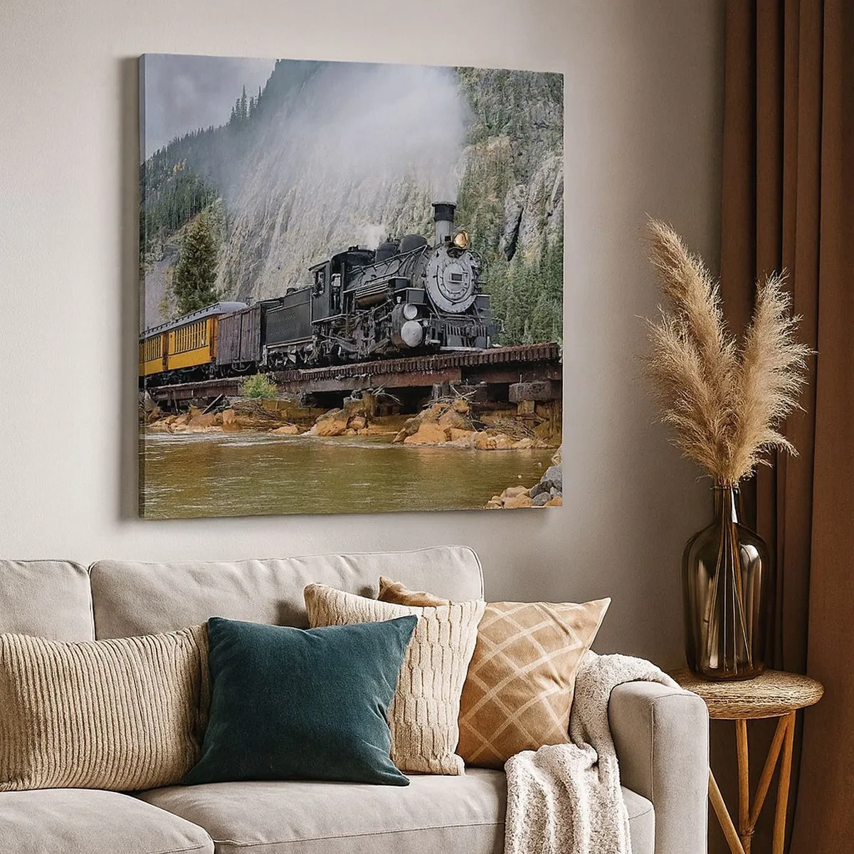 Impression sur toile - Image sur toile - Et lui jusqu'où? Jusqu'où? - 30x30 cm