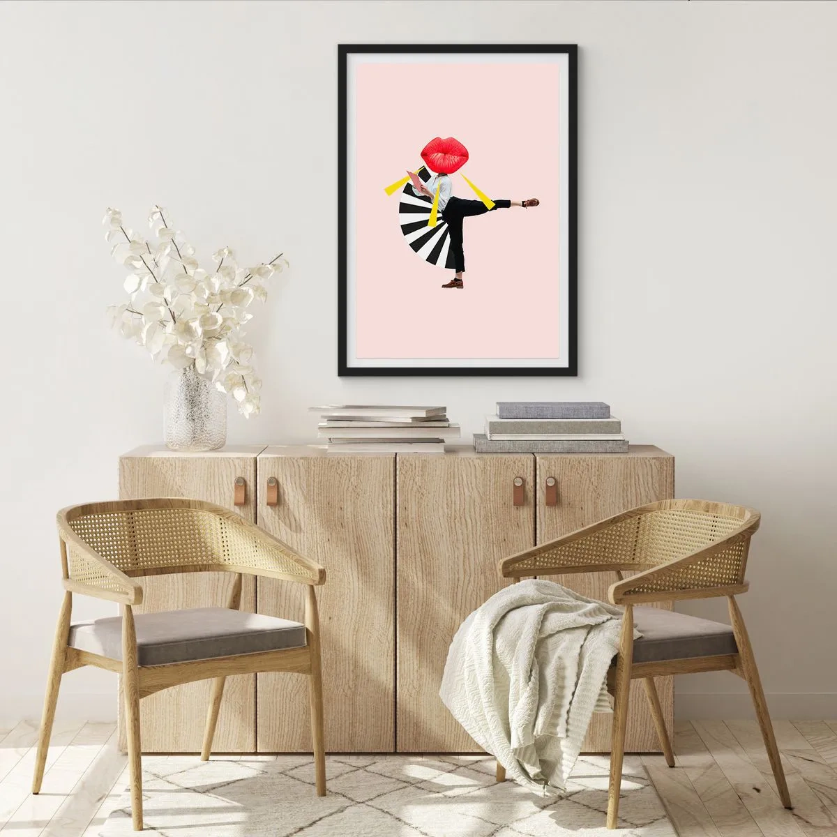 Affiche dans un cadre noir - Poster - Pop-art surréaliste - 40x50 cm