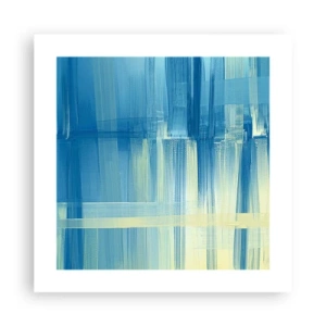 Affiche - Poster - Composition en turquoise - 40x40 cm