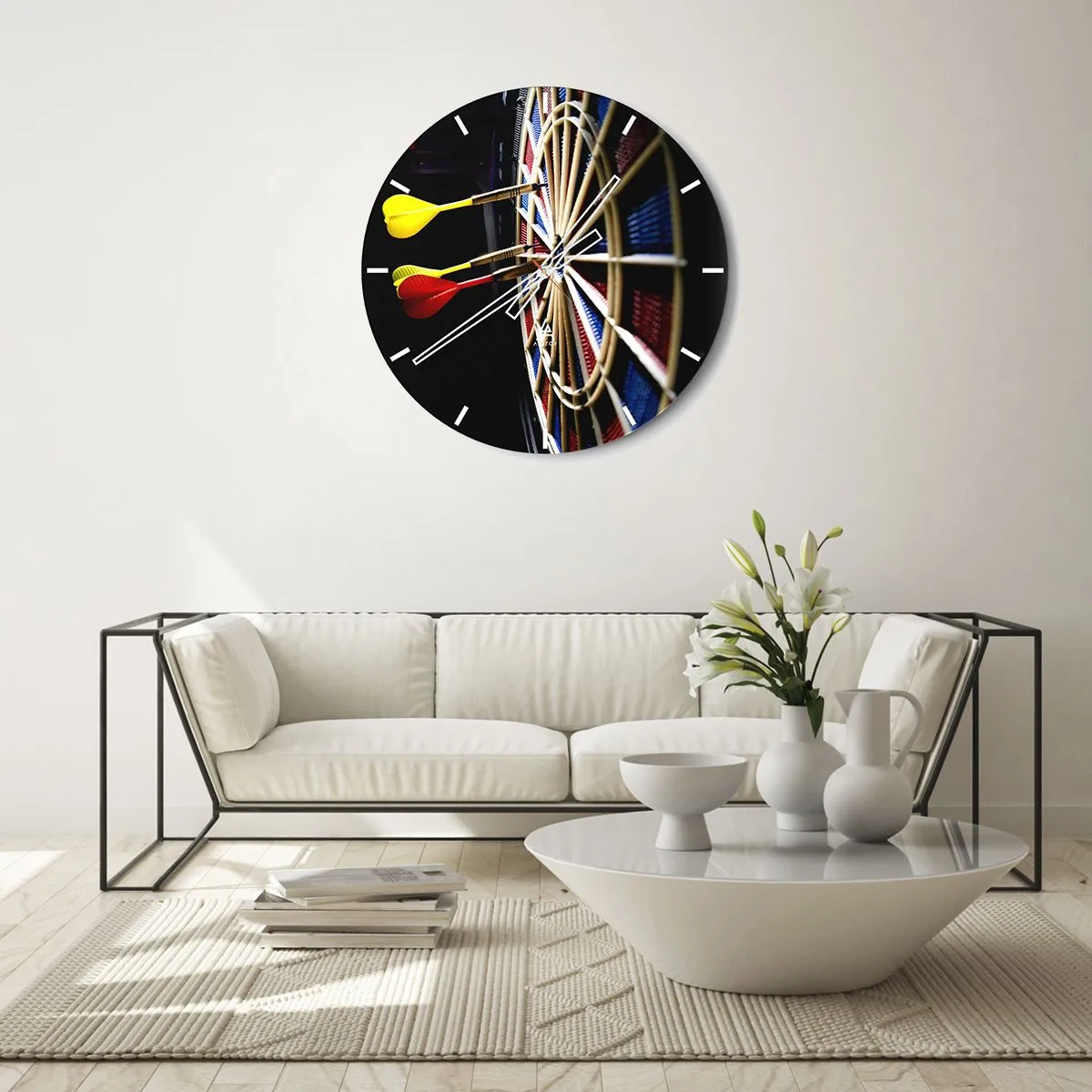 Horloge murale - Pendule murale - Droit au but - 30x30 cm