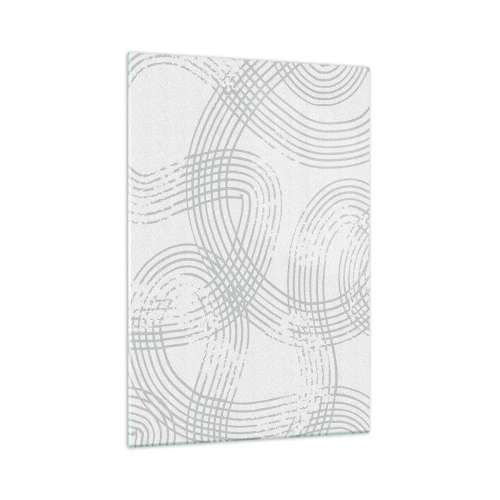 Impression sur verre - Image sur verre - Un motif subtil avec des lignes entrelacées dans des tons clairs - 70x100cm - Il n'y a pas de chemin droit - Décoration murale moderne pour le salon et la chambre ARTTOR