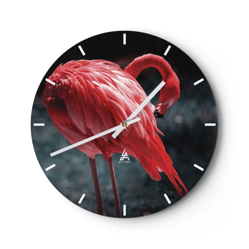 Horloge murale - Pendule murale - Poème cramoisi de la nature - 40x40 cm