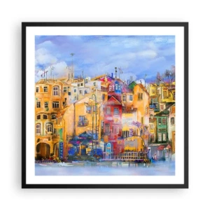 Affiche dans un cadre noir - Poster - Nous sommes ensemble - 60x60 cm