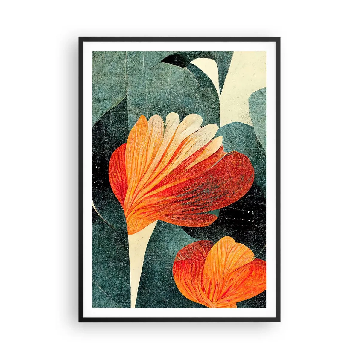 Affiche dans un cadre noir - Poster - La chaleur des tropiques et la fraîcheur de la verdure - 70x100 cm