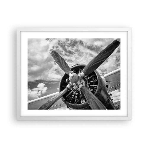 Affiche dans un cadre blanc - Poster - Dompteur de ciel - 50x40 cm