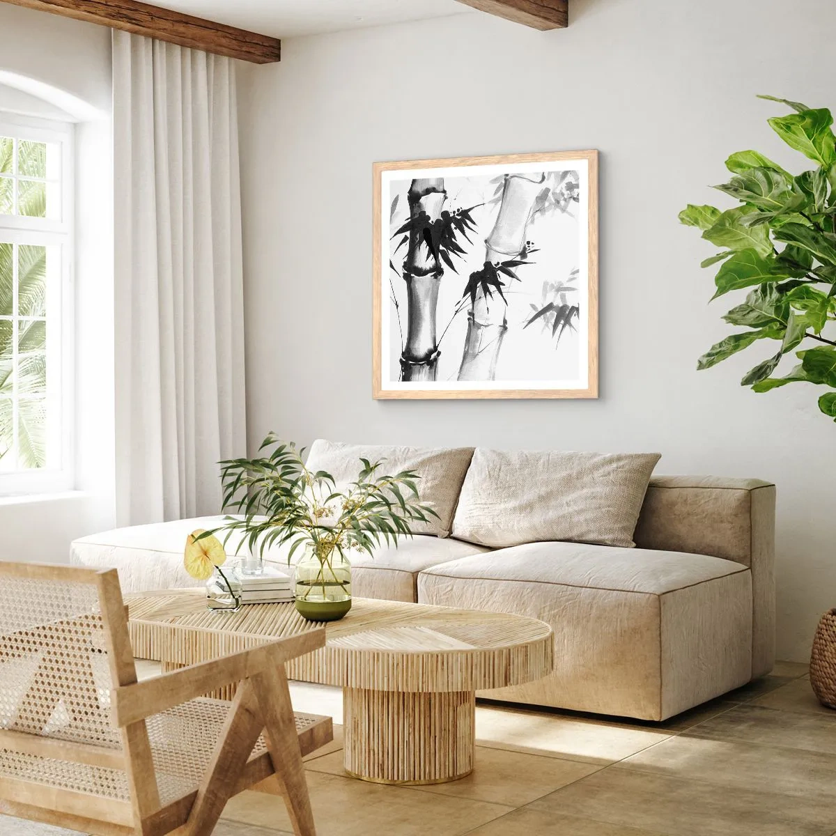 Affiche dans un chêne clair - Poster - Gros plan sur l'orient - 30x30 cm