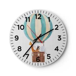 Horloge murale - Pendule murale - Voyage fantastique - 30x30 cm