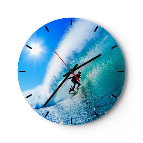 Horloge murale - Pendule murale - A travers le grand ciel bleu - 40x40 cm
