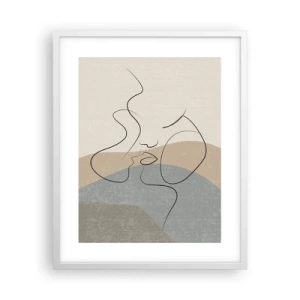 Affiche dans un cadre blanc - Poster - Comme un coup de pinceau - 40x50 cm