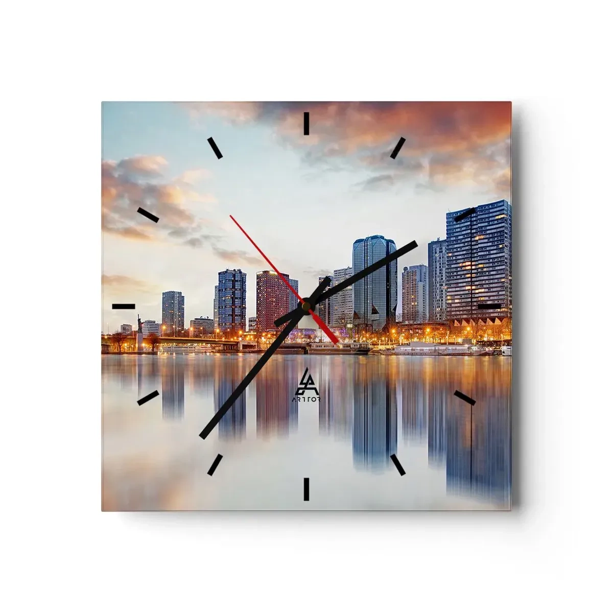 Horloge murale - Pendule murale - La tranquillité monumentale de Paris - 40x40 cm