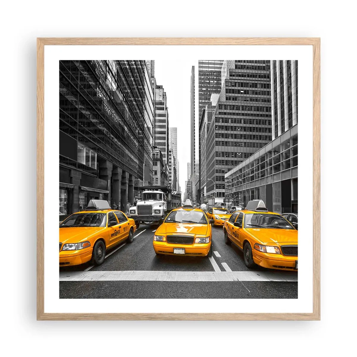 Affiche dans un chêne clair - Poster - C'est nous qui colorons la ville - 60x60 cm