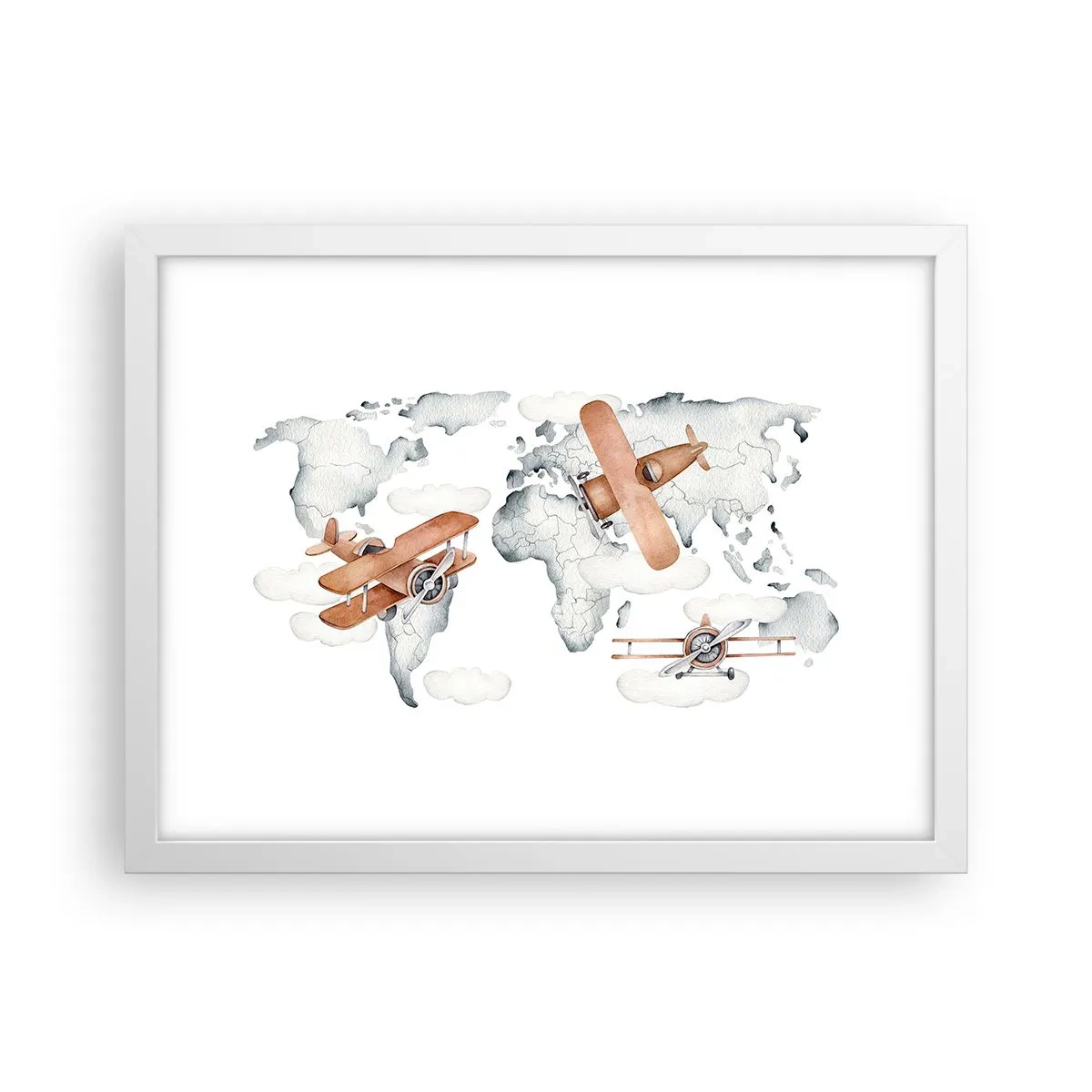 Affiche dans un cadre blanc - Poster - Dans un esprit pionnier - 40x30 cm