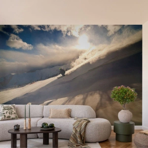 Papier Peint Photo Premium Canvas - Défi montagne accepté - Sports et loisirs, Montagnes, Alpes - 200x140 cm