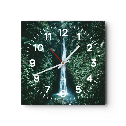 Horloge murale - Pendule murale - Fontaine tropicale - 40x40 cm