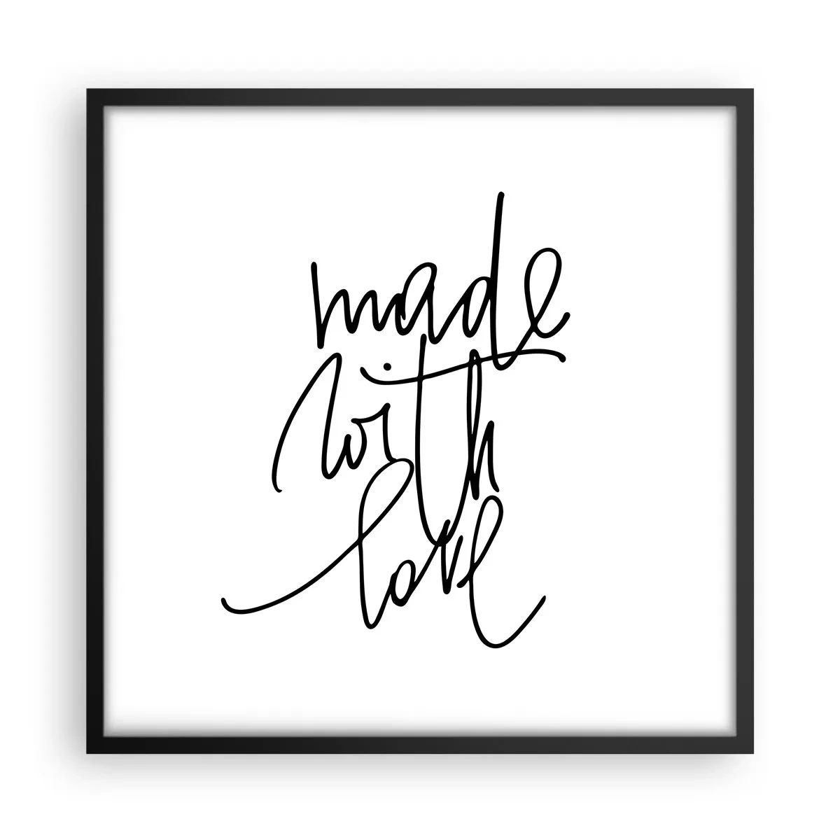 Affiche dans un cadre noir - Poster - La meilleure marque - 50x50 cm